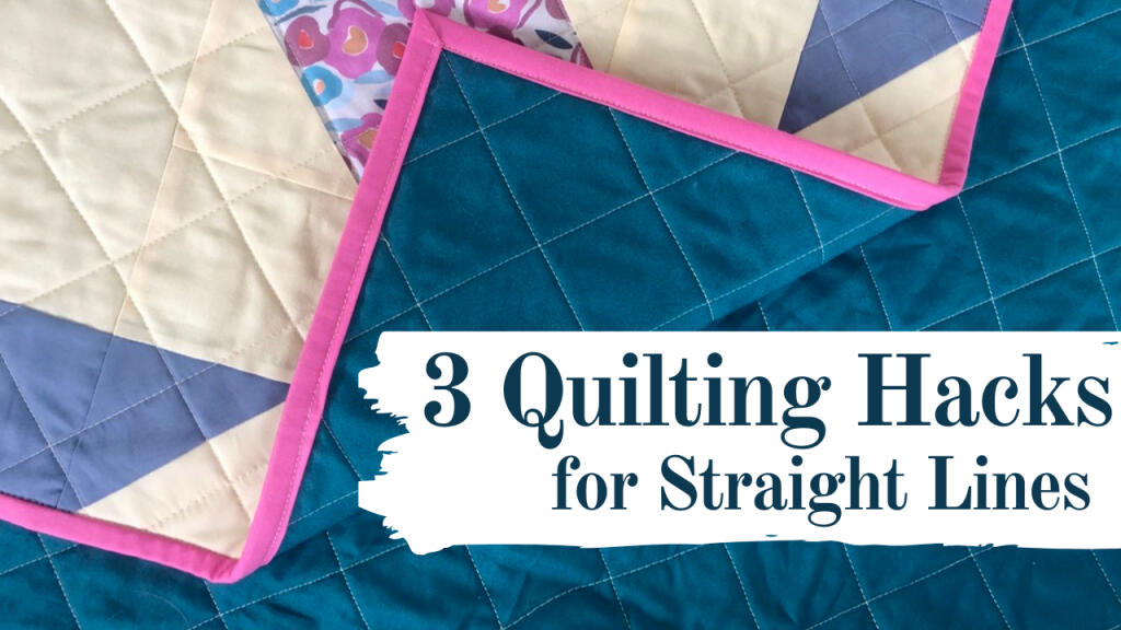 3 quilting hacks for sewing straight lines, quilting hacks for straight line quilting, learn how to quilt straight lines, how to quilt on your domestic sewing machine