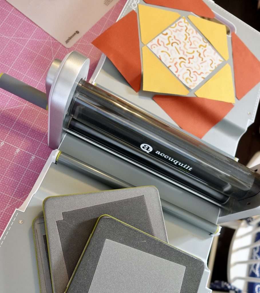 Economy Quilt Block step by step tutorial to make your own quilt. This Economy Quilt block uses the AccuQuilt fabric cutting machine to make the process easy & precise!