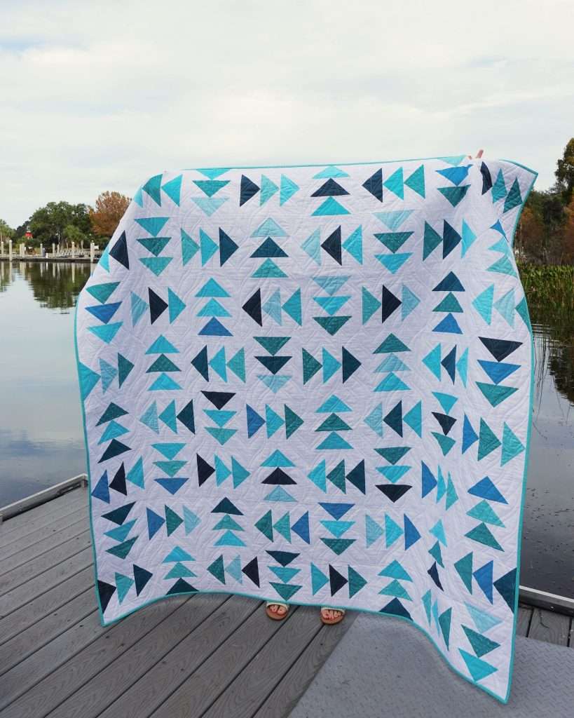 modern flying geese quilt Blessings Pattern by Homemade Emily Jane