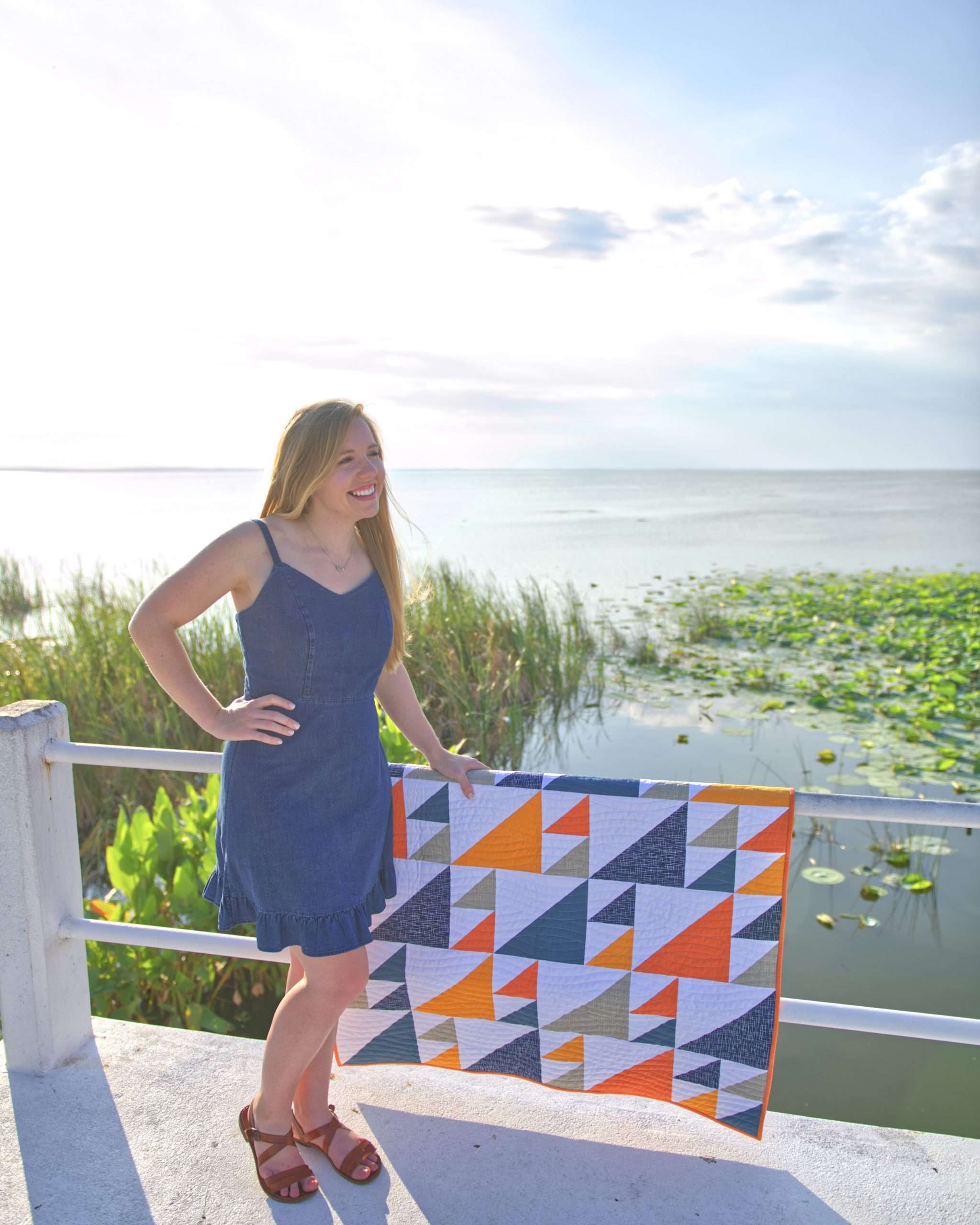 Half Square Triangle Quilt Pattern for Baby Boys