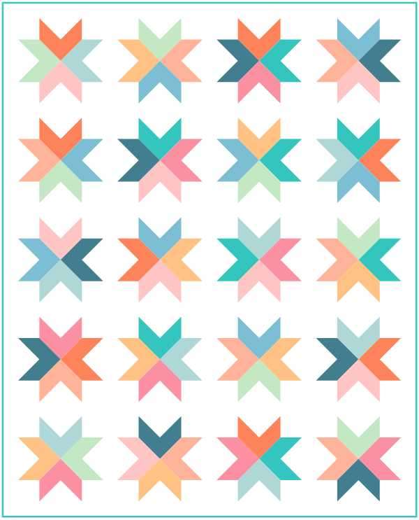 Make a quilt mockup using EQ8 like this bright and cheerful Beaming Quilt 