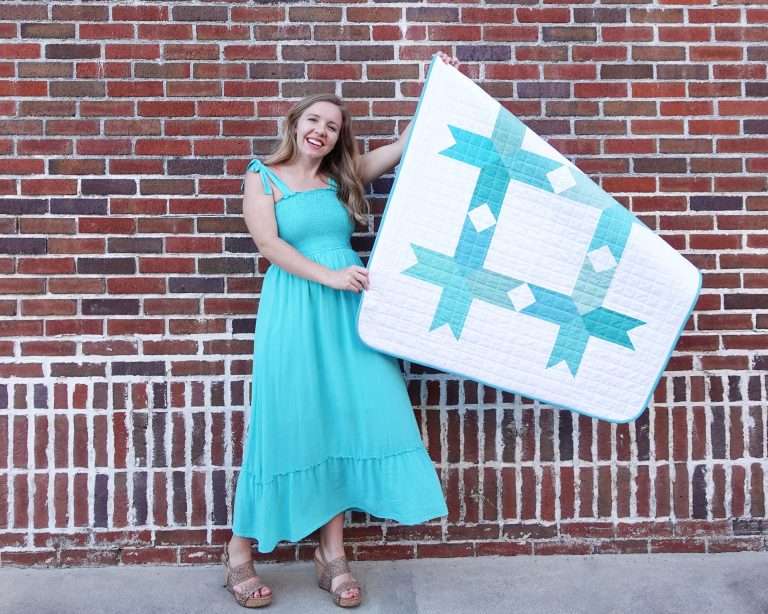 Bold and Modern Baby Quilt using the Limelight Quilt Pattern