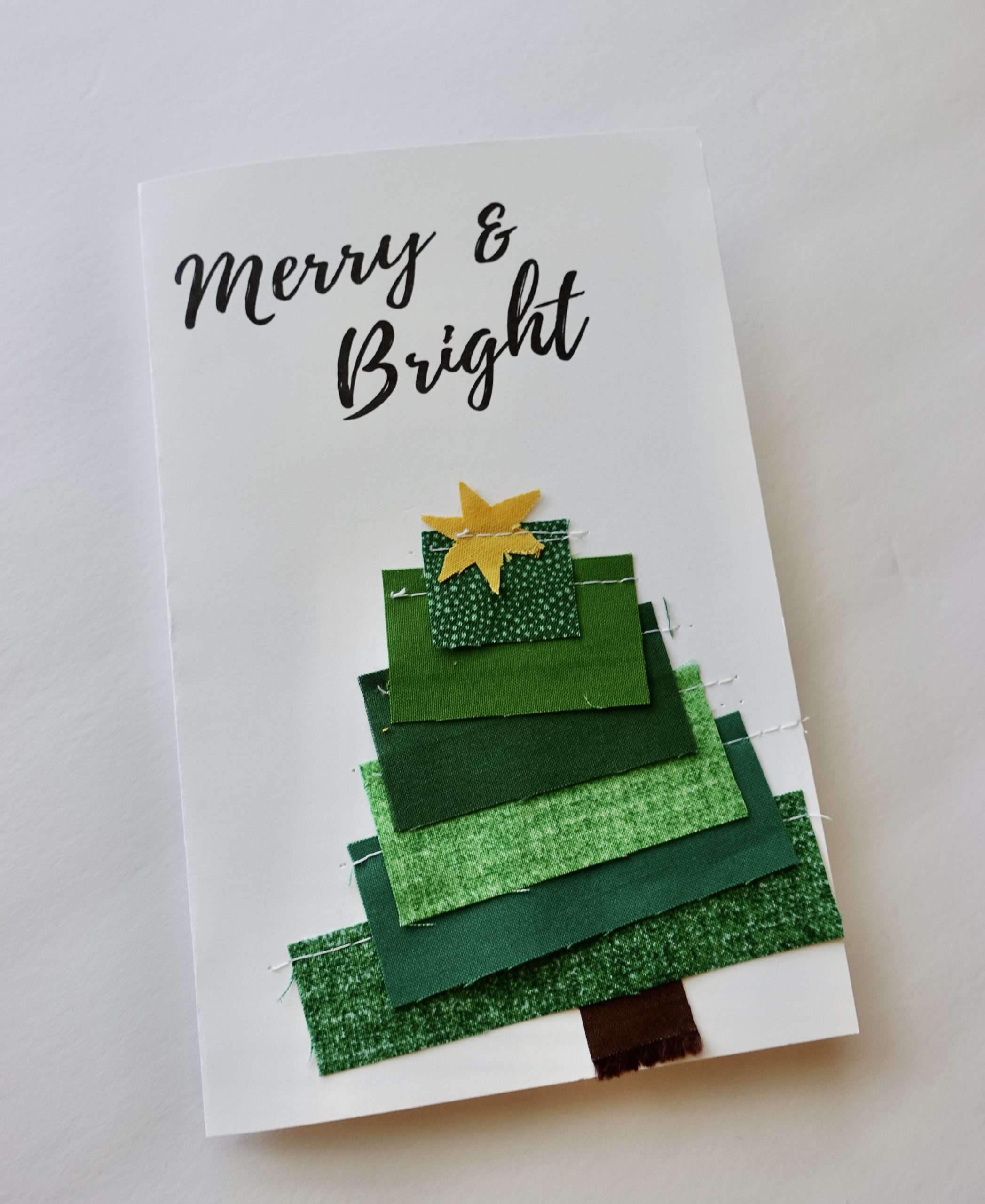 Make Your Own Scrappy Fabric Christmas Card