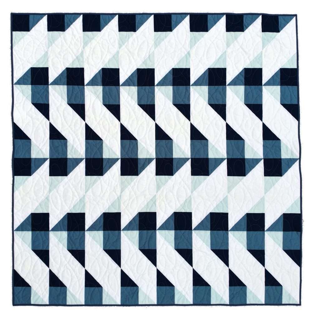 gingham quilt pattern Cirrus quilt featuring solid quilting cotton fabrics