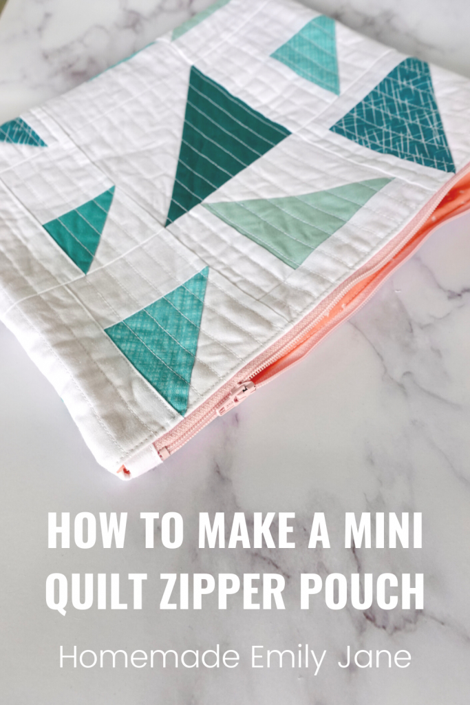 how to make a mini quilt zipper pouch by homemade emily jane