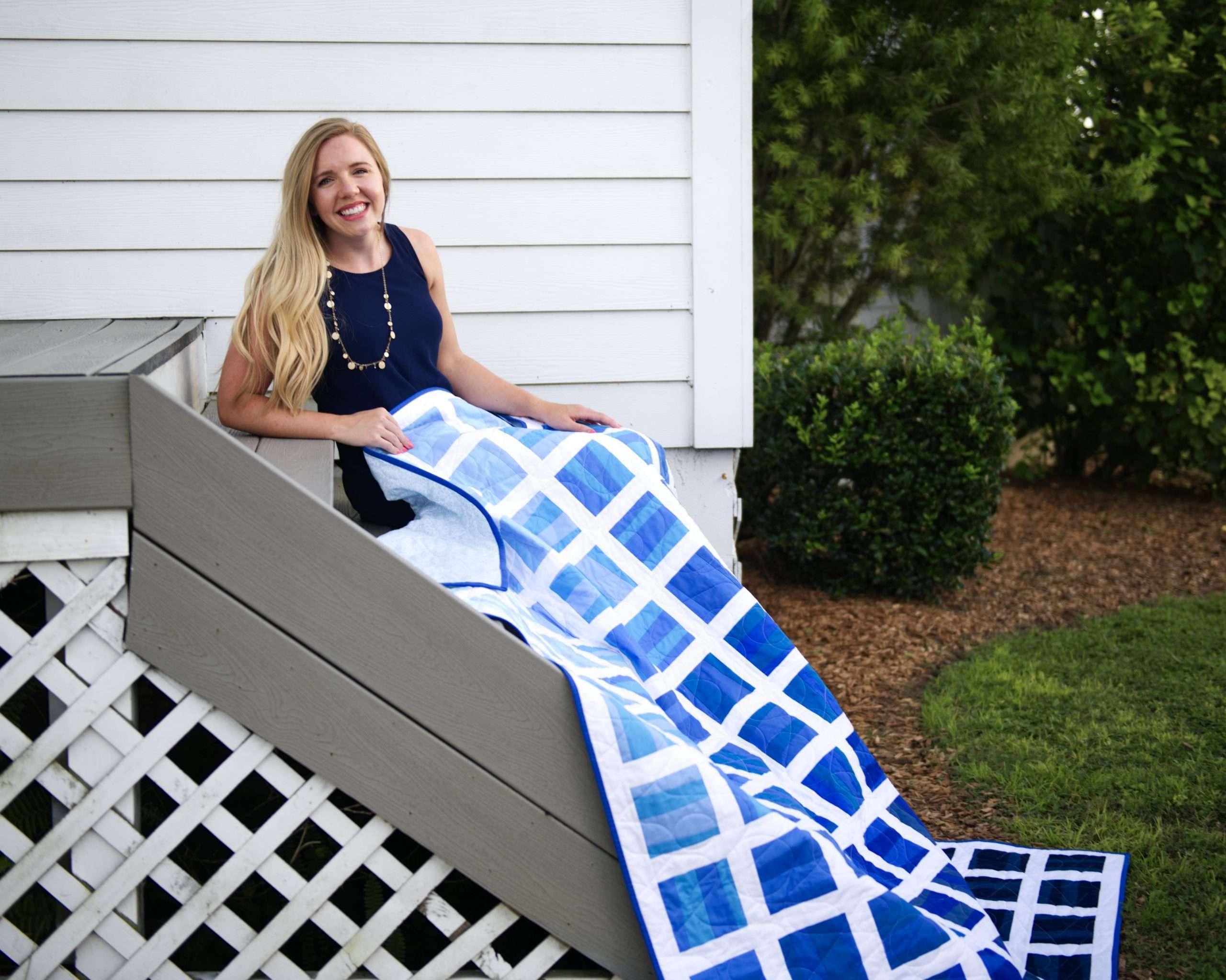 Blue Ombre Stratus Quilt – an easy and fun improv quilt