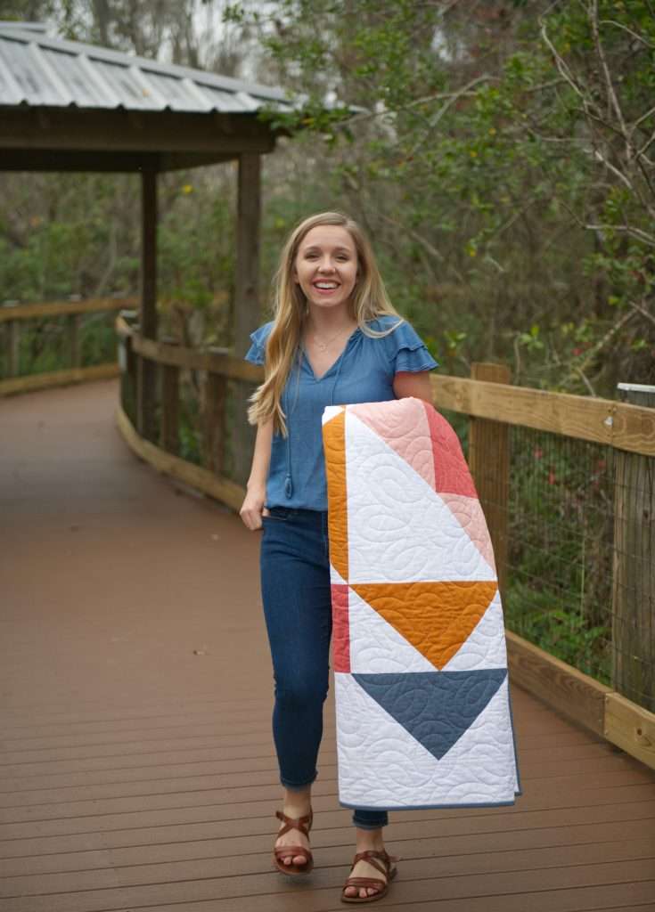 Homemade Emily Jane - Paradigm quilt pattern, modern quilt design featuring large quilt block pieces