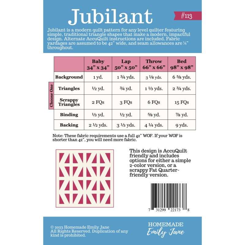 Jubilant Quilt Cover with fabric requirements