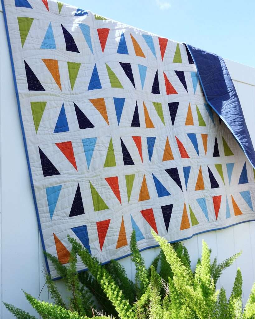 modern triangle Jubilant Quilt