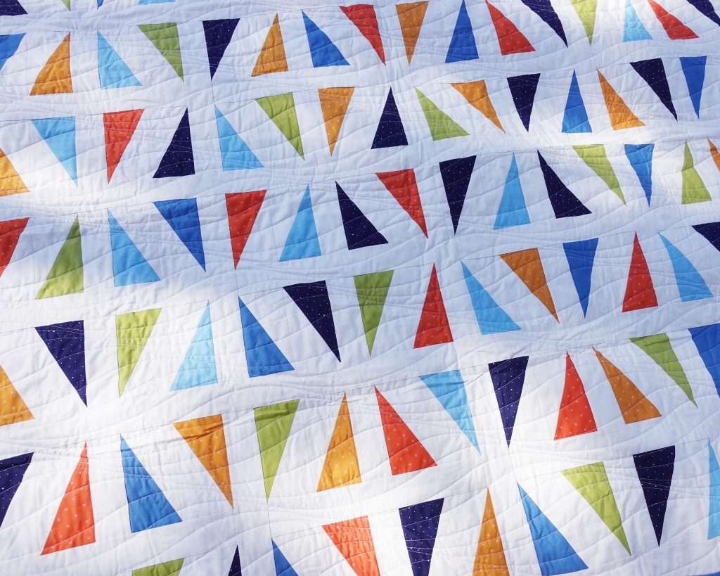 bold and modern triangle quilt Jubilant