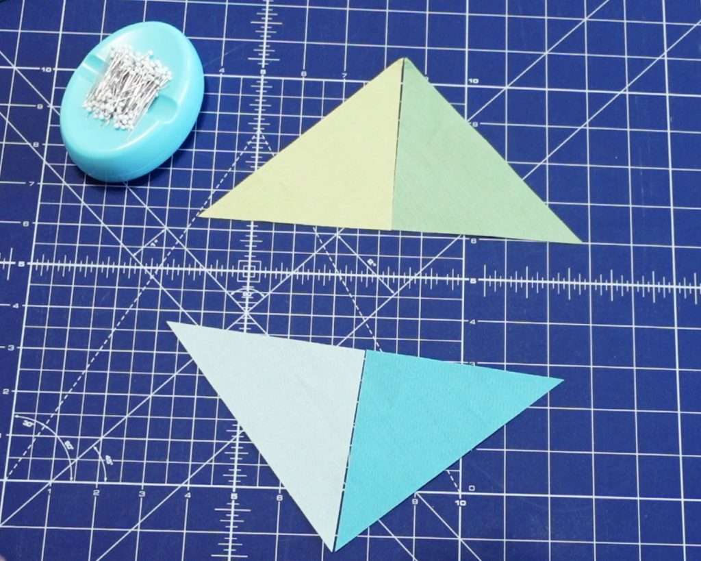 making a quarter square triangle quilt block