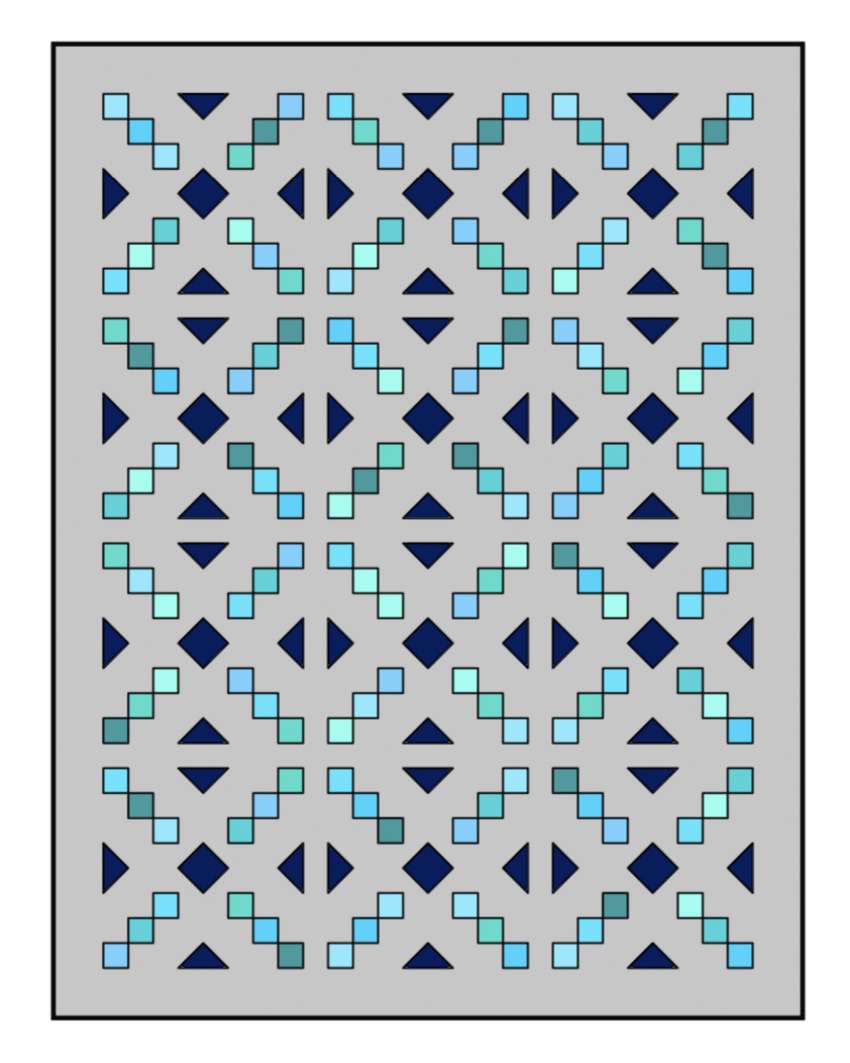 charm back quilt design