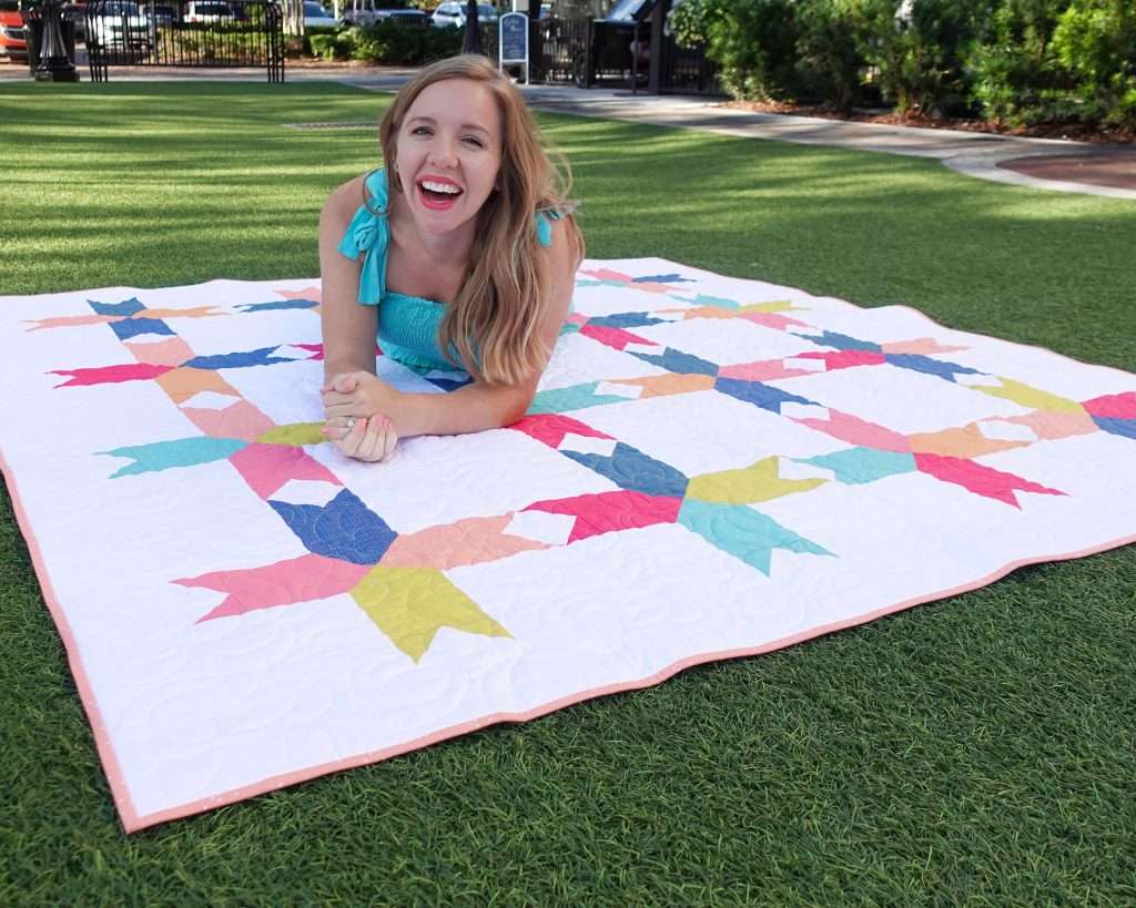 Limelight Quilt is a modern geometric quilt pattern