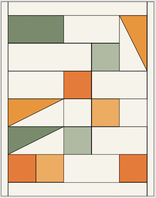 improv patchwork mini quilt design