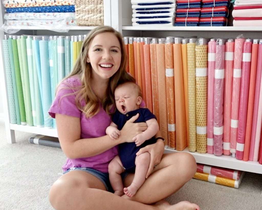 Learn how this new mom incorporates sewing and crafting into her life with a baby