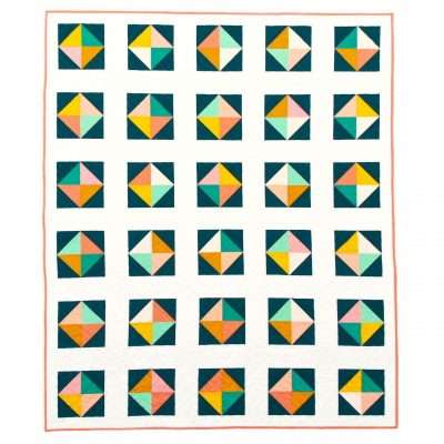 Solitaire Quilt Pattern easy beginner half square triangles