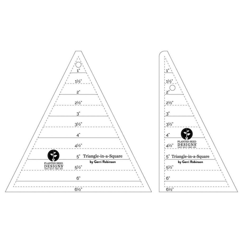 Triangle-in-a-Square Quilting Ruler Set