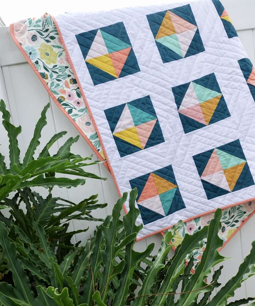 tropical quilt easy beginner solitaire quilt pattern; AccuQuilt Quilt pattern