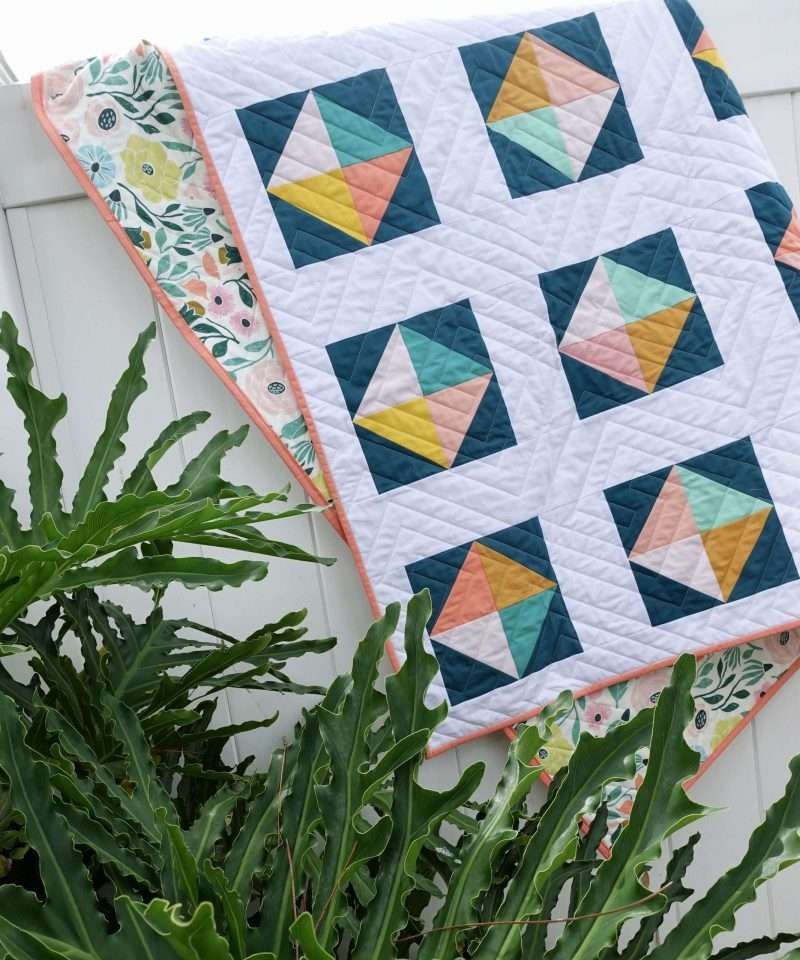 tropical quilt easy beginner solitaire quilt pattern