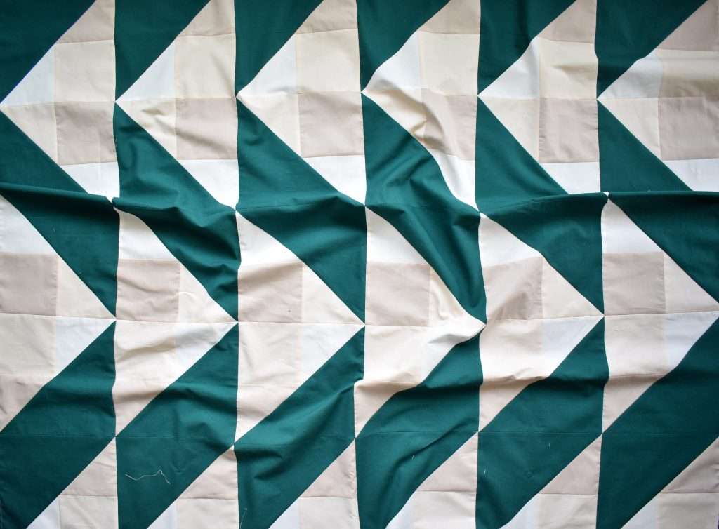 Gingham Cirrus quilt top