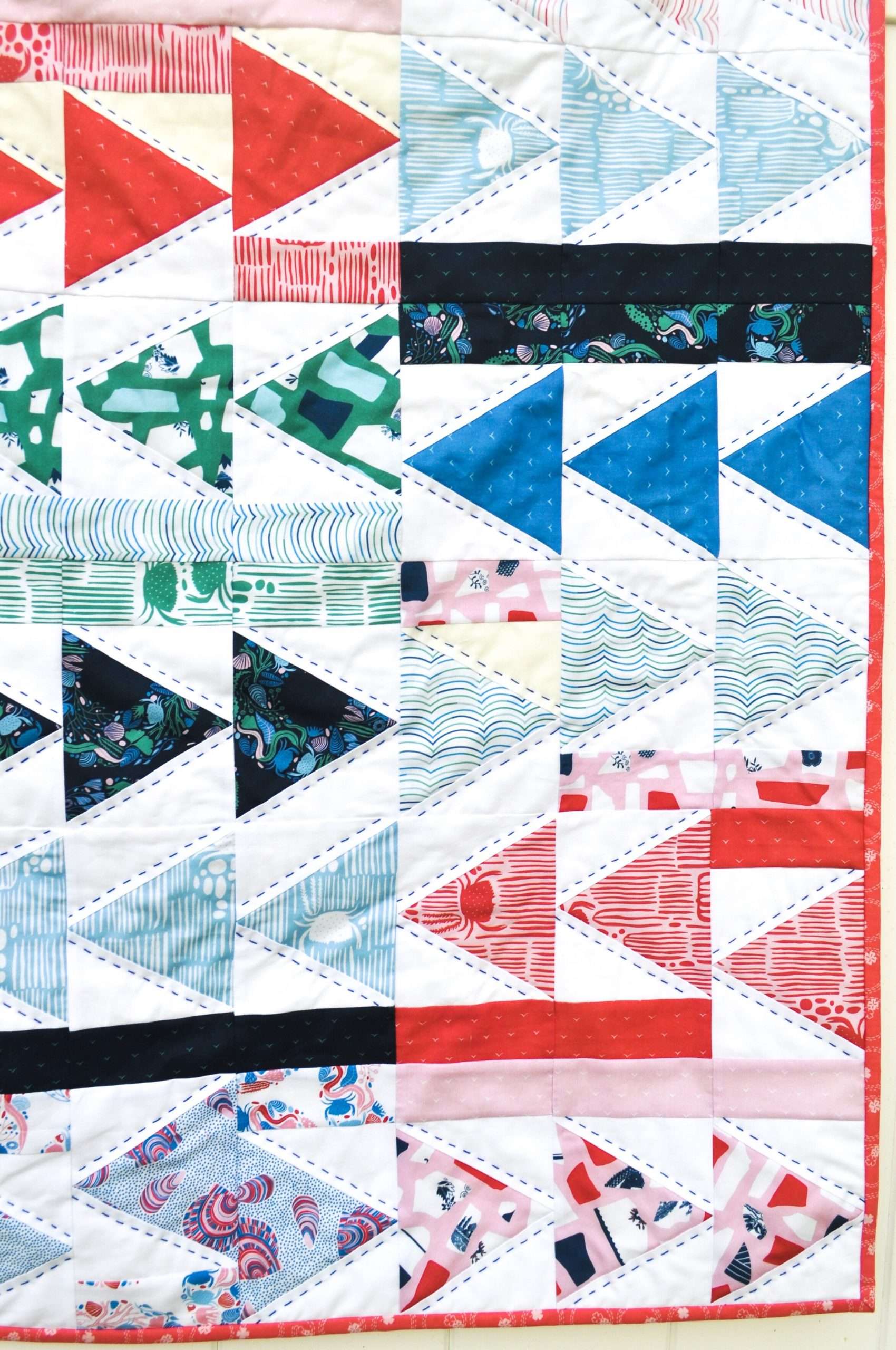 How to Embrace & Disguise the Imperfections in a Quilt with BIG Bold stitches