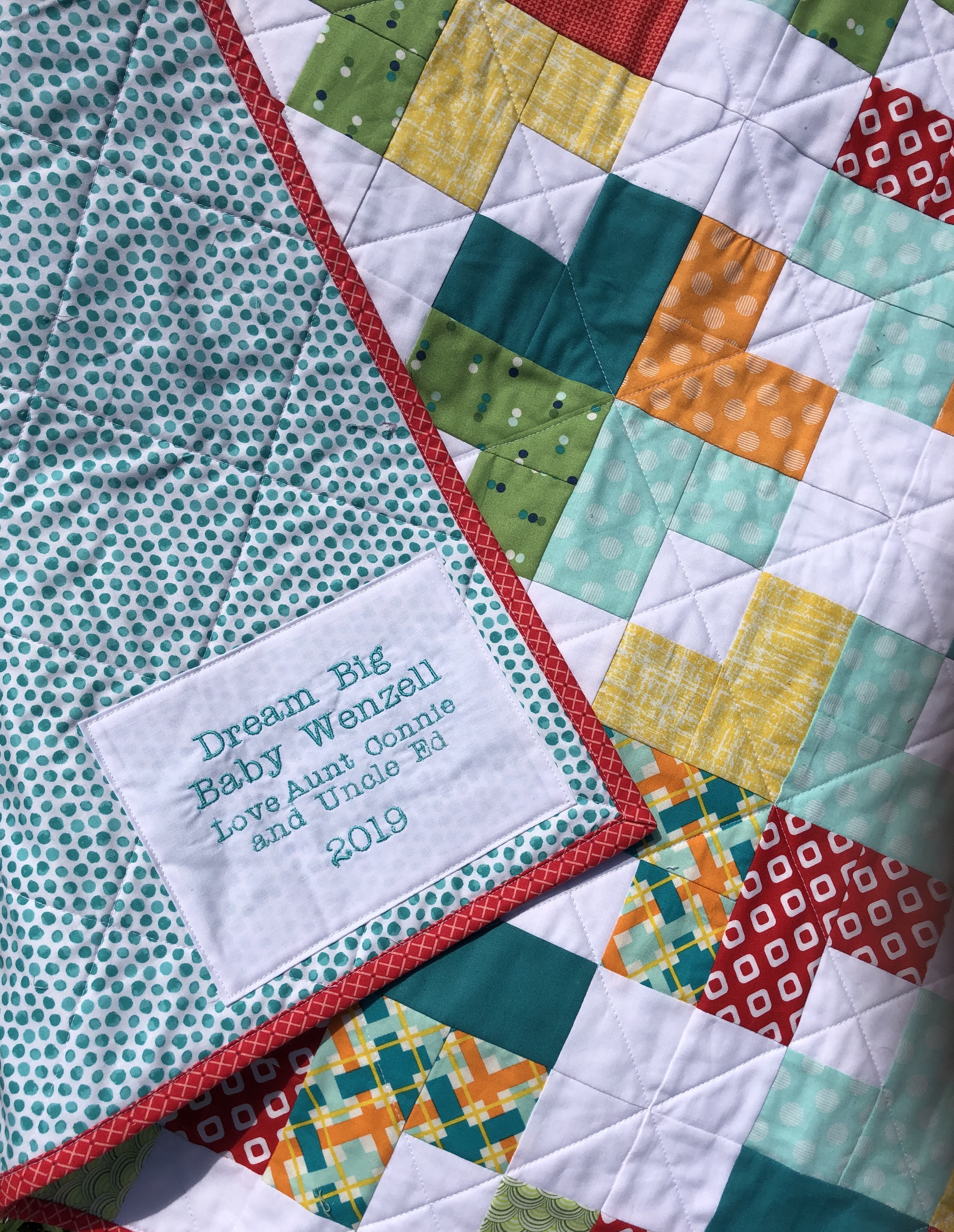 Custom quilts and ideas for what to put on a label
