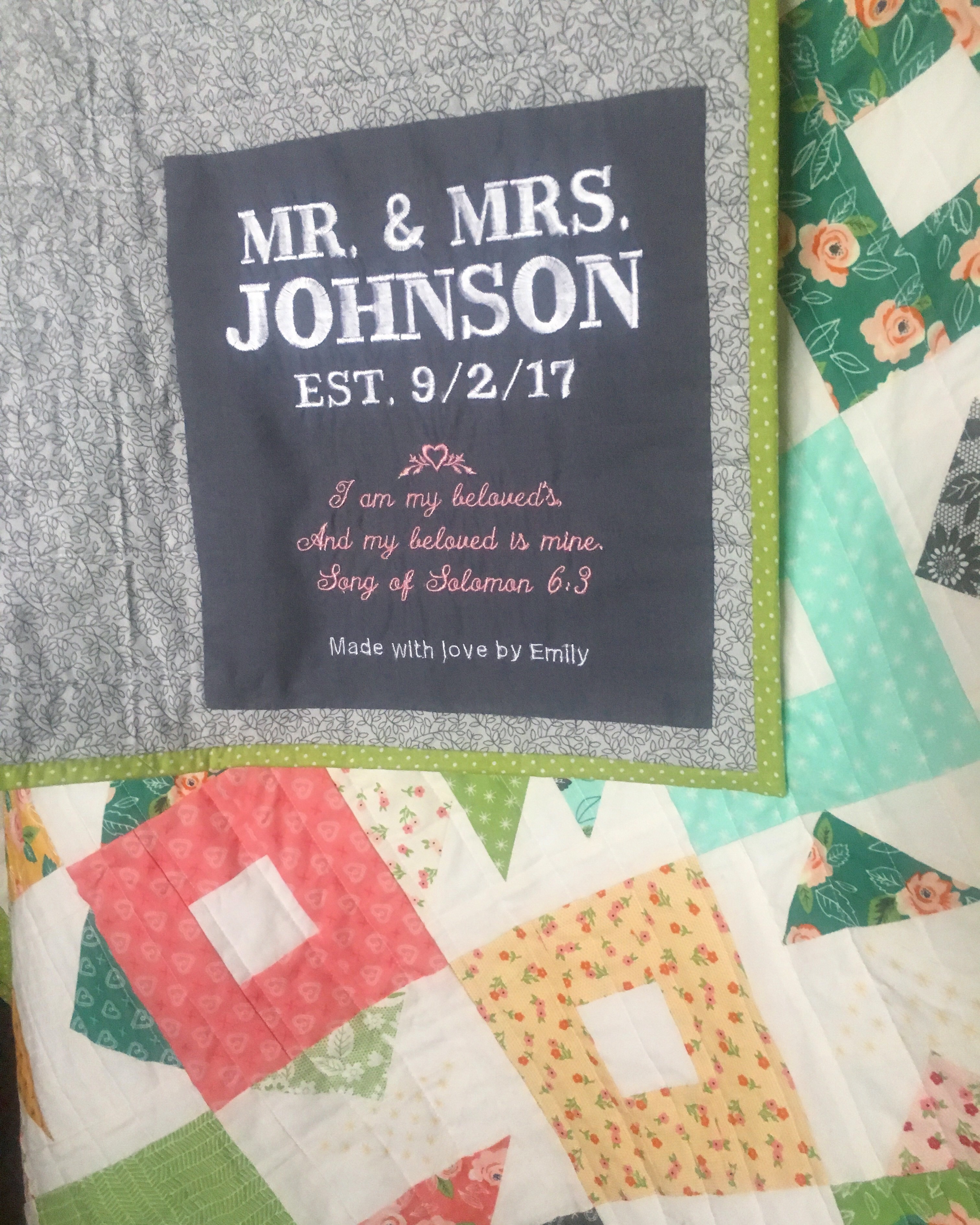 How to make a quilt label with an embroidery machine