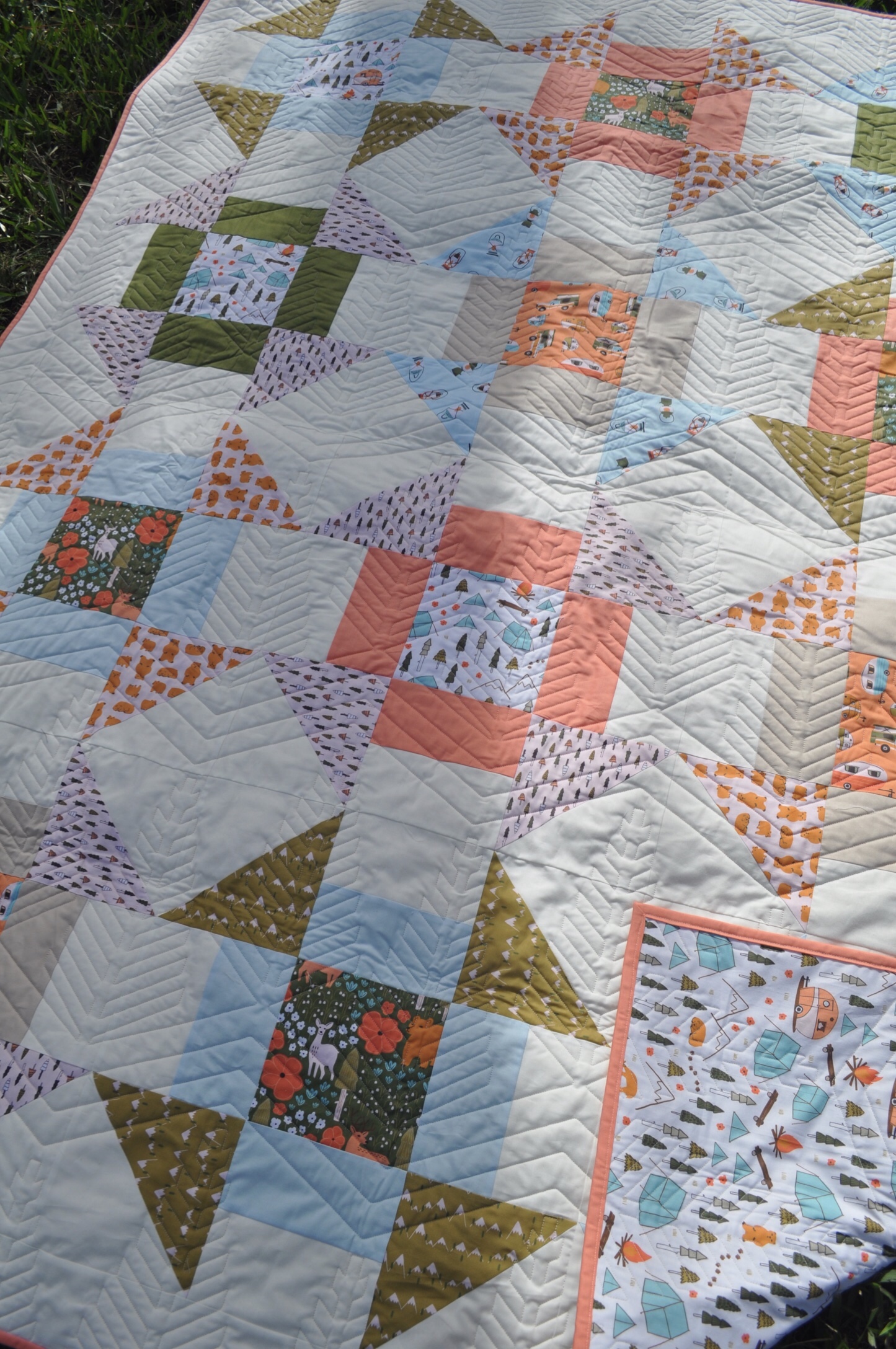 Free Quilt Pattern Vintage Camping Churn Dash