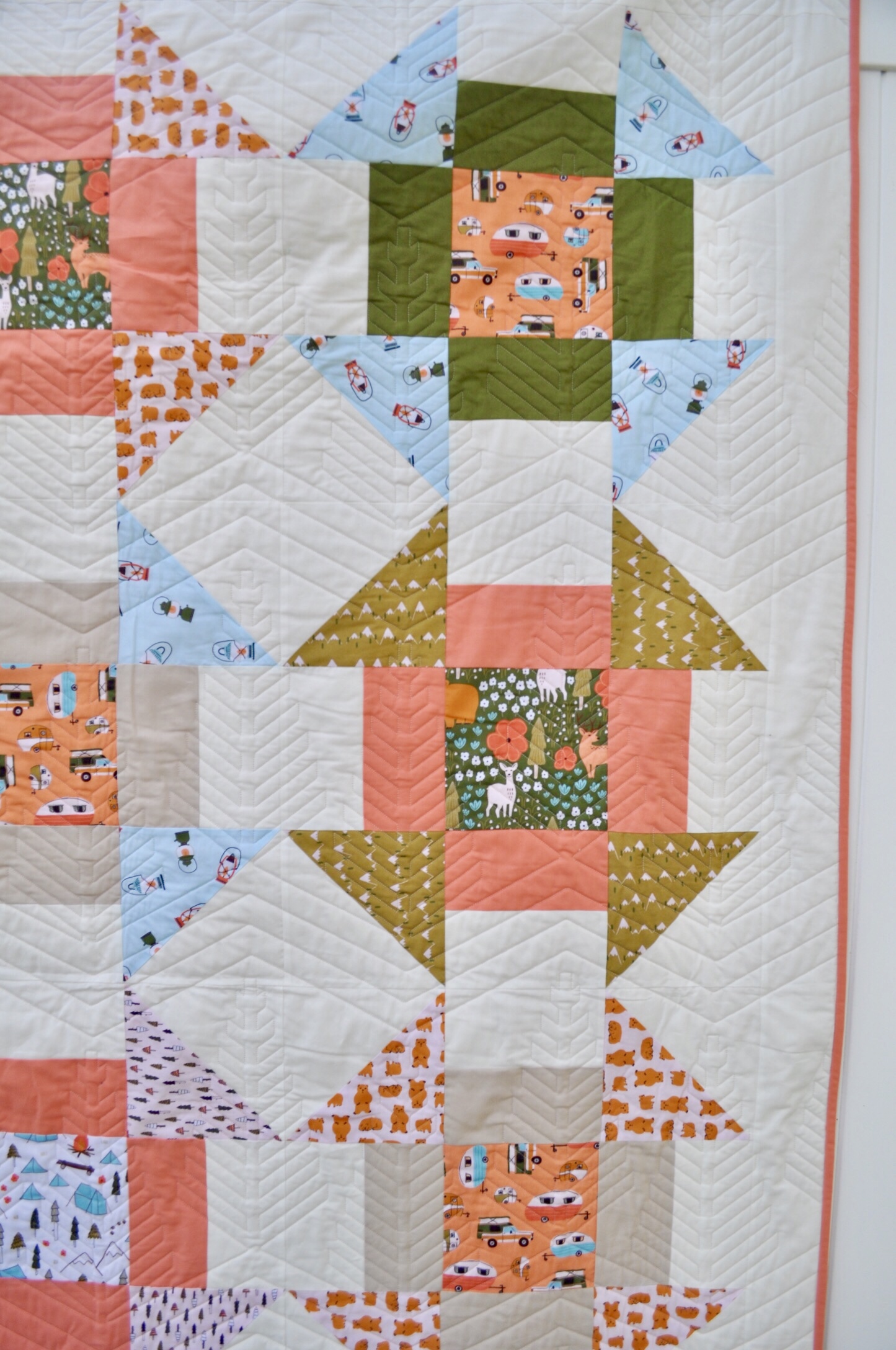 Free Quilt Pattern Vintage Camping Churn Dash