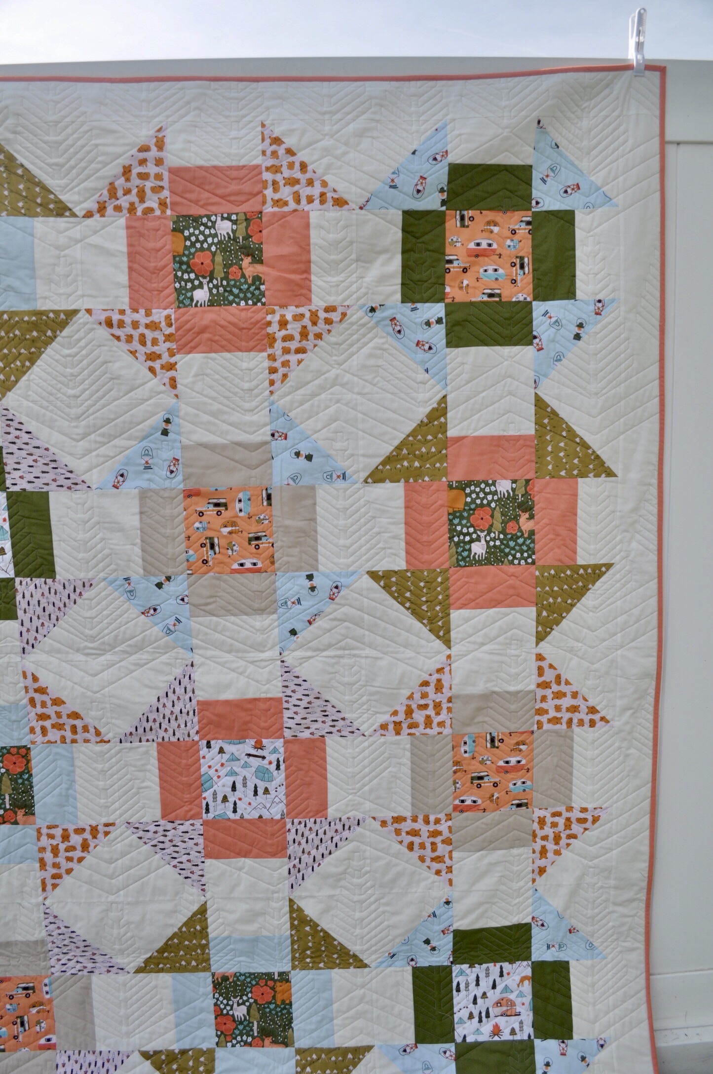 Free Quilt Pattern Vintage Camping Churn Dash