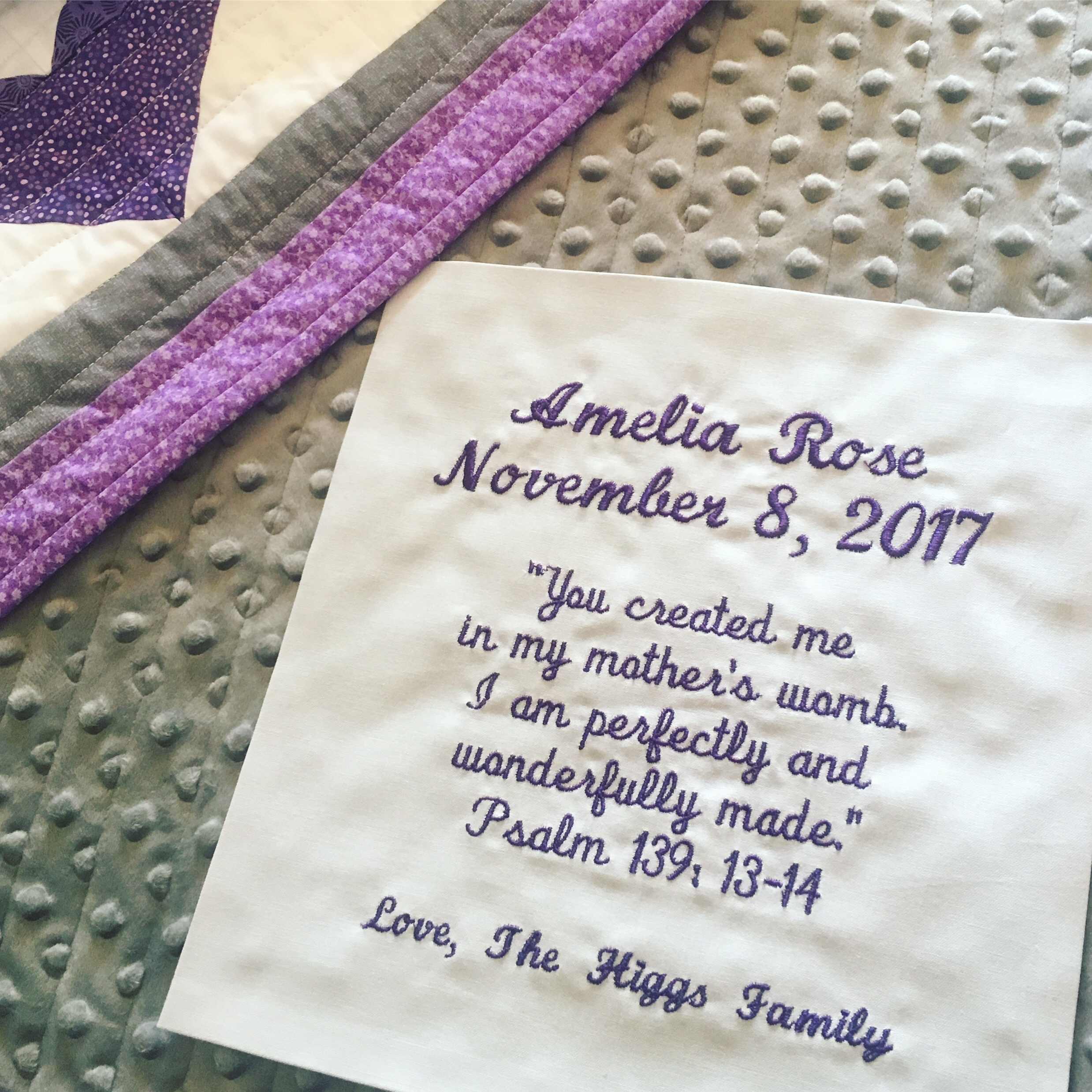 How to make a Custom Embroidered Quilt Label for a baby quilt