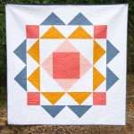 Paradigm quilt pattern, throw size easy modern quilt pattern, solid colored quilt by homemade emily jane