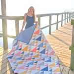 modern throw size sail quilt