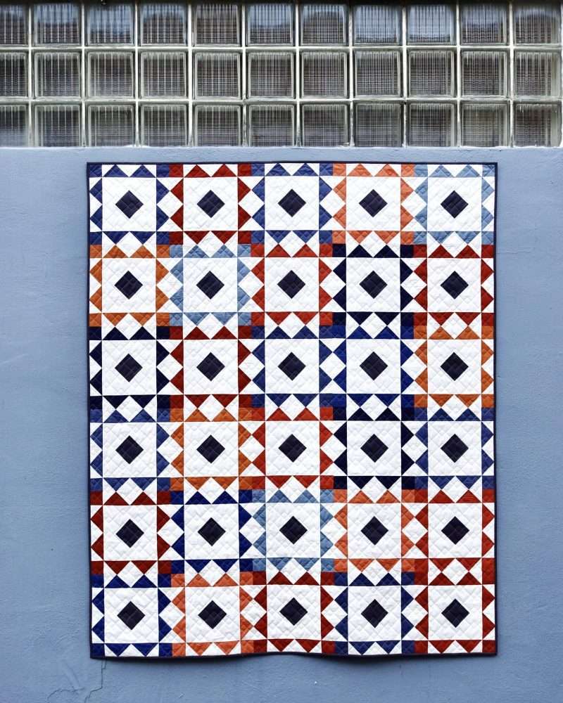 Reverberate modern quilt pattern, fat quarter quilt, brightly colored quilt, flying geese quilt, quilting tutorial, fat quarter fabrics, homemadeemilyjane