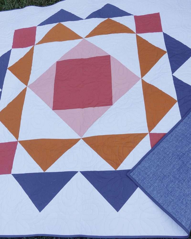 Paradigm quilt pattern, throw size easy modern quilt pattern