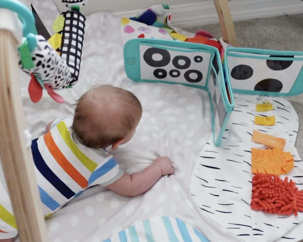 keep baby occupied with fun toys so mom can have some time to sew, quilt, and craft