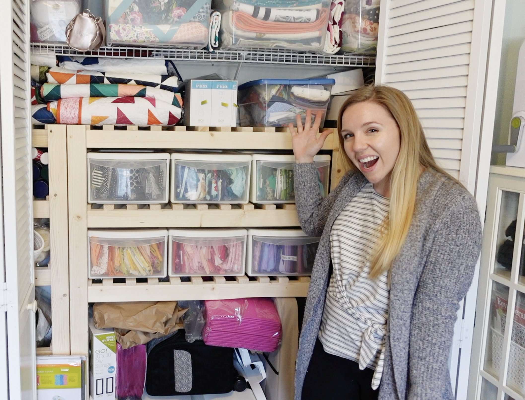 How to Organize your Quilting Room Sewing Closet