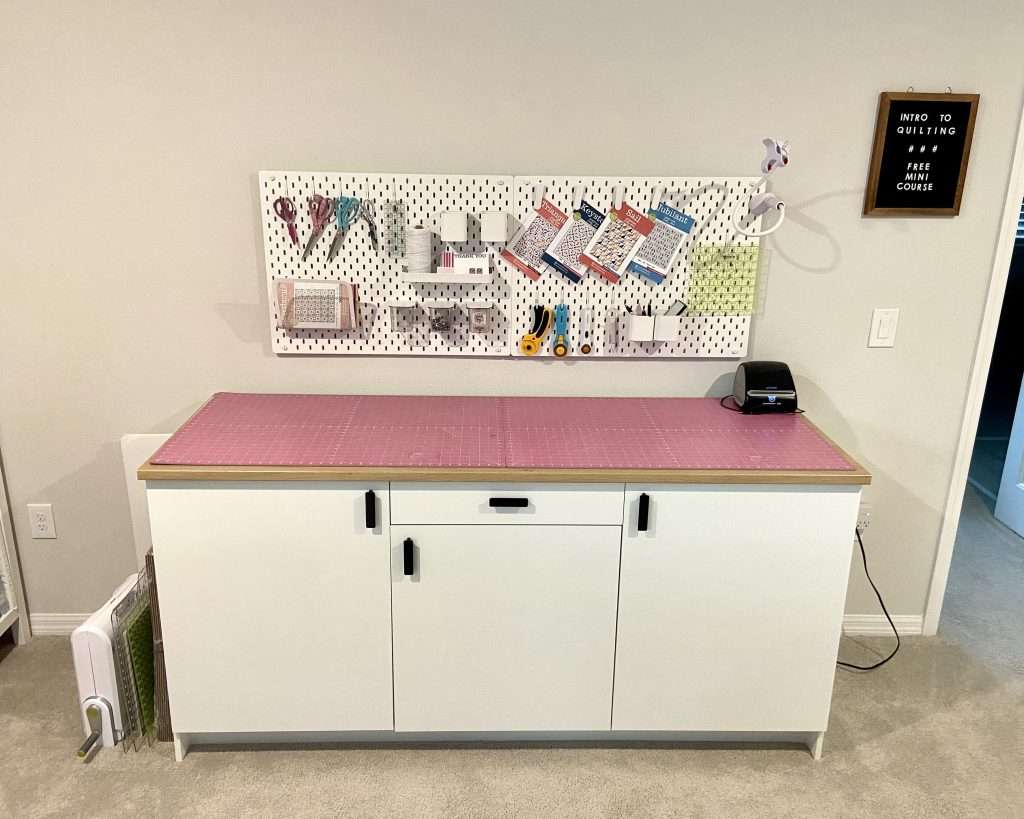 cabinet storage for crafting workspace