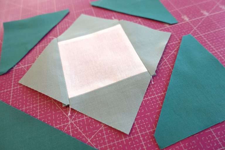 square in a square quilt block tutorial